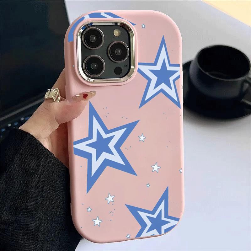 Case For Samsung A71 4G 5G A7 2018 A73 F12 F22 M01s M10S M12 M22 M32 Soft Oval Frame Chrome Menggema