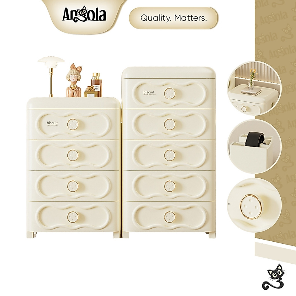 ANGOLA Laci Bertingkat Serbaguna C83-C85 Plastic Storage Cabinet / Lemari Penyimpanan Multifungsi