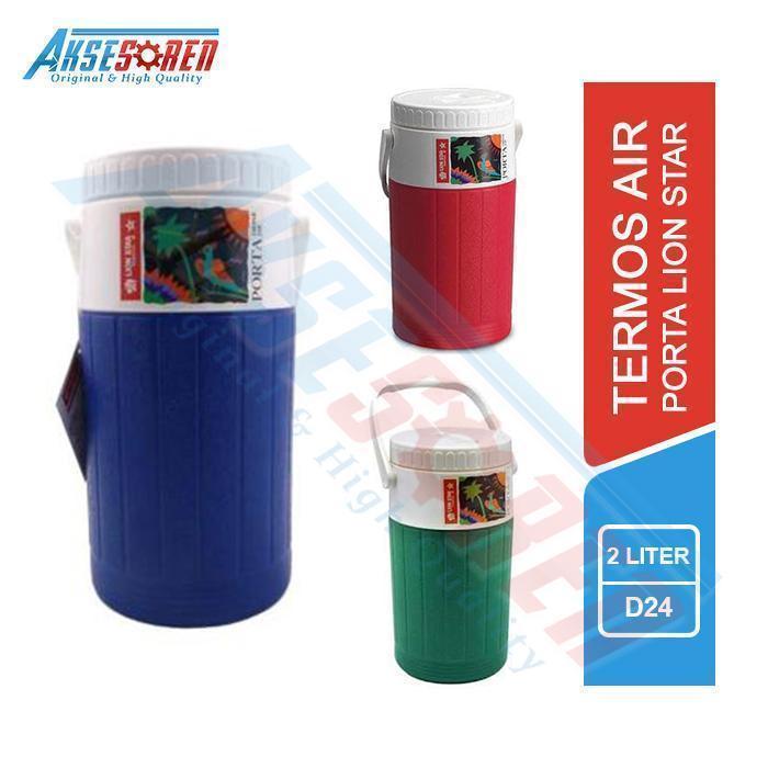 Termos Air Panas Dingin Lion Star Porta [2 Liter] / Botol Tremos Tempat Air Minum / Teremos Es Plast