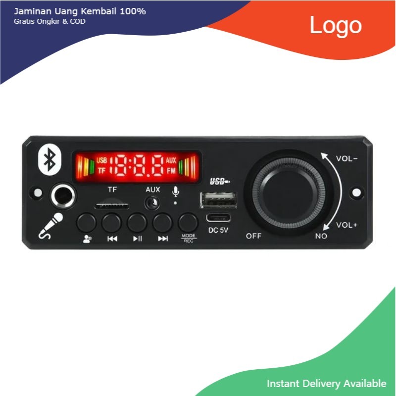Modul Amplifier Stereo Mp3 Player Karaoke Bluetooth DC 5V 2X3W 6W Murah Berkualitas