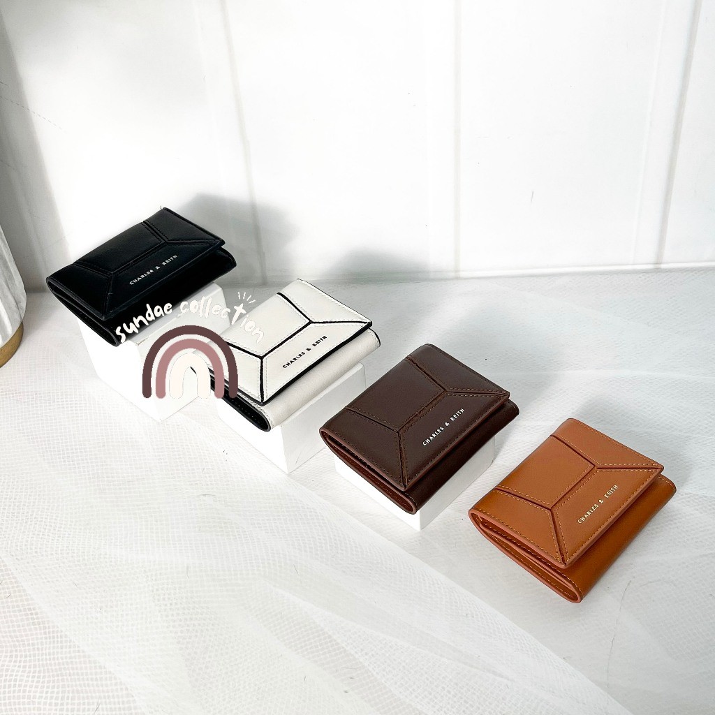 MELVI STORE CK042 DOMPET LIPAT WANITA CK GEOMETRIC NASRIN FREE BOX - DOMPET LIPAT 3
