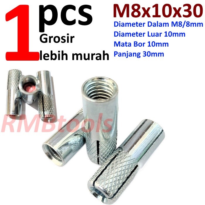 Dinaset m8 / Dinaset 8 mm/ Dynaset m8 / Drop in anchor m8