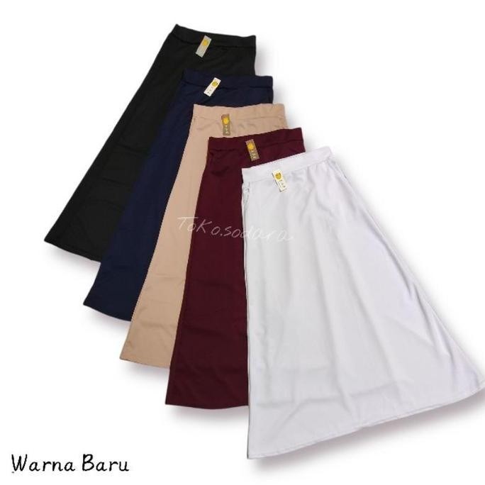 Rok Kerja A Line Scuba  Rok Scuba  Murah Rok Kuliah A-Line Santai Polos