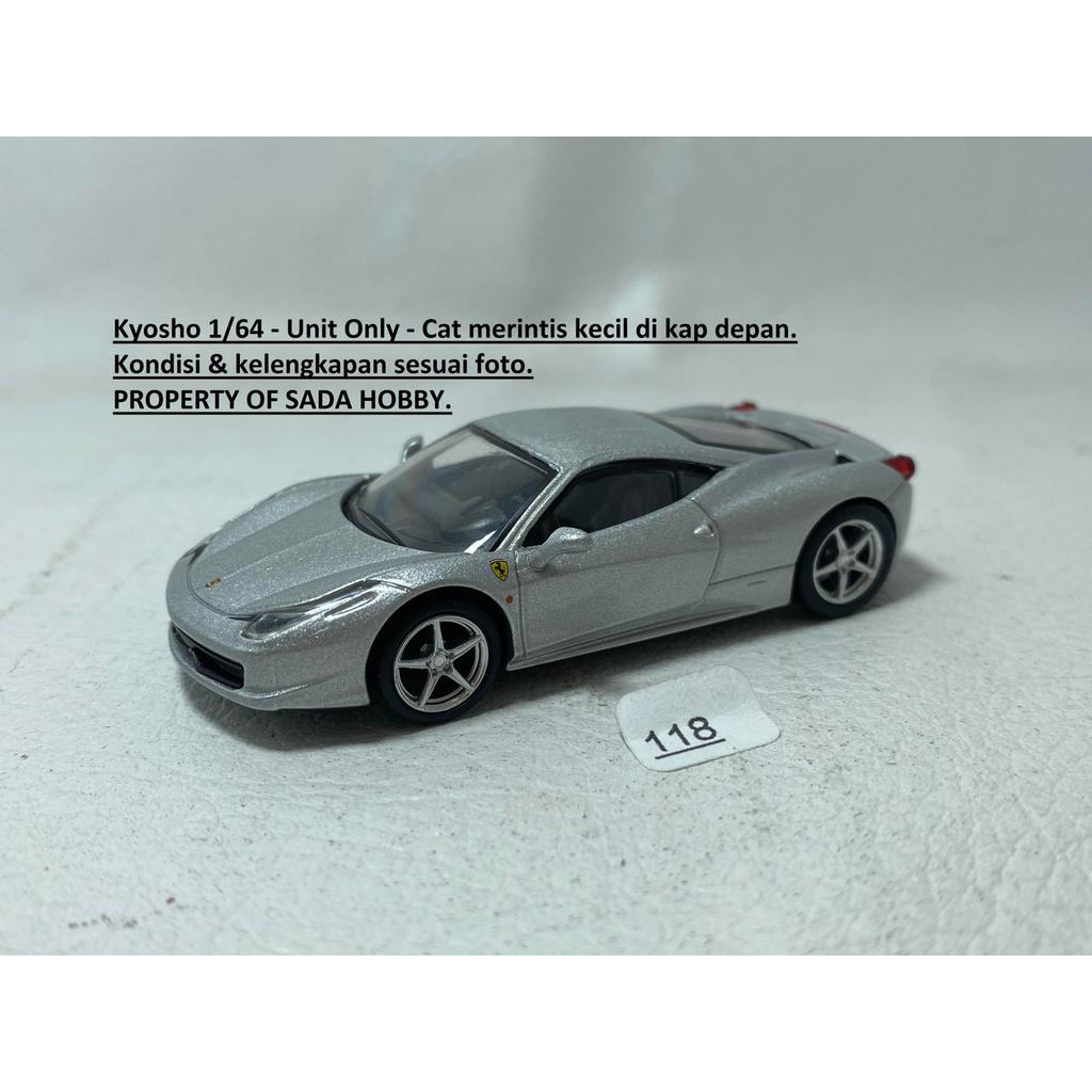 Kyosho 1/64 Ferrari 458 Silver Unit Only