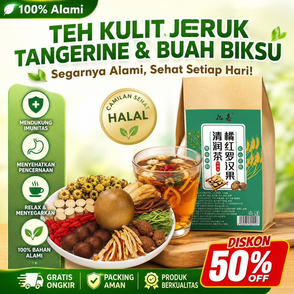 Teh Herbal JC Juhong Dan Luo Han Guo | Melegakan Tenggorokan | Teh Herbal JC Juhong Dan Luo Han Guo 
