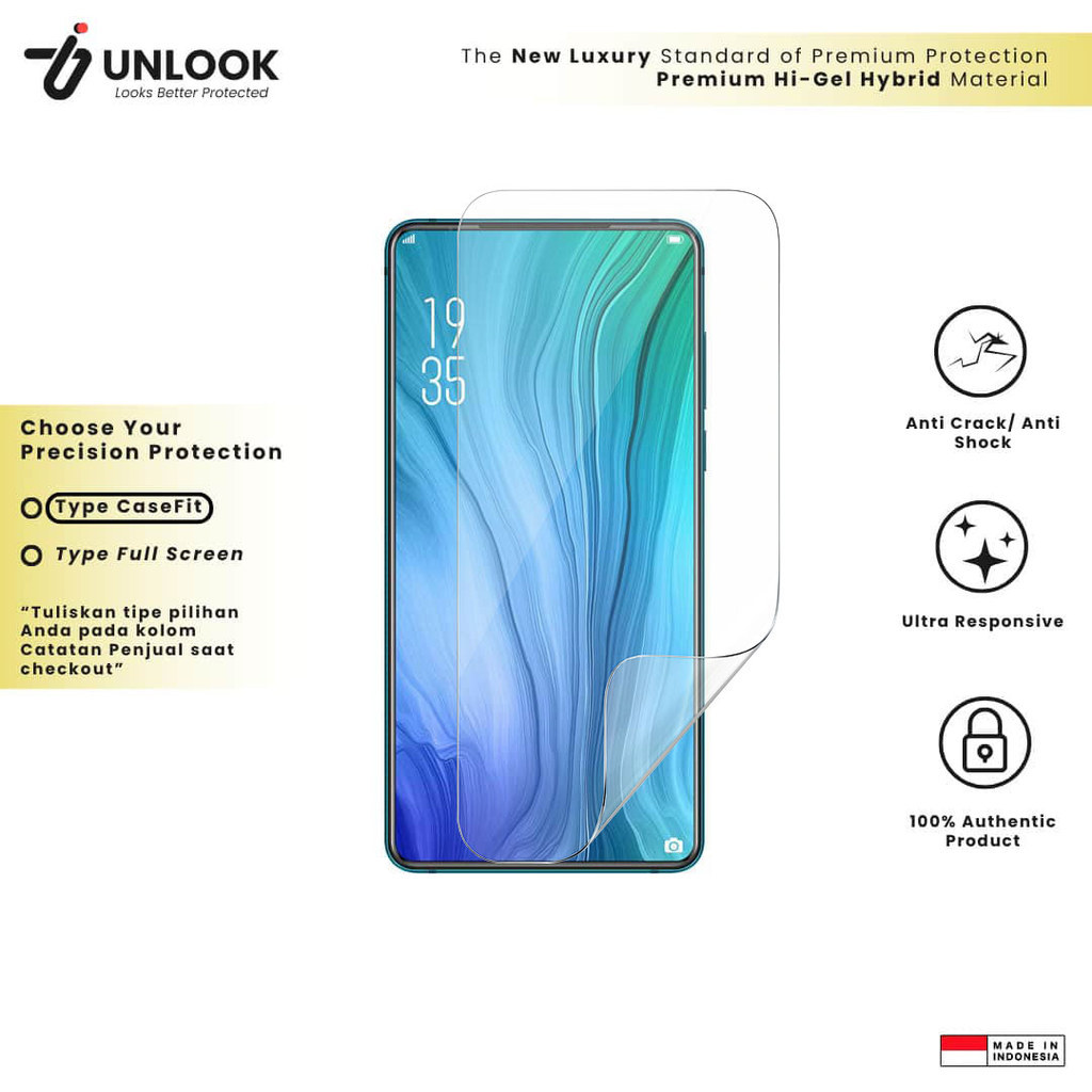 UNLOOK Hi-GEL HYBRID Hydrogel+ Pelindung Layar for Elephone U2 Pro, U2, U Pro, S2 Plus, S2, P9000 An
