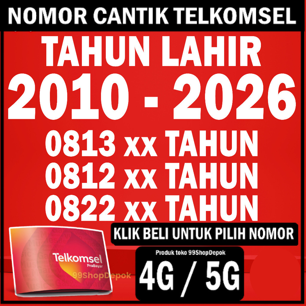 Kartu Perdana Nomor Cantik Telkomsel Simpati TAHUN P1 - Nomer Cantik Telkomsel TAHUN 1998 1991 1990 