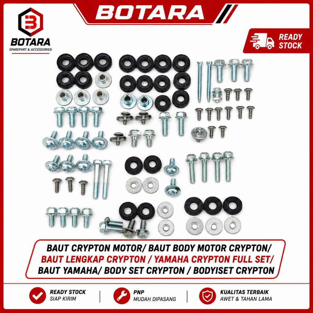 Baut Crypton Motor/ Baut Body Motor Crypton/Baut Lengkap Crypton / Yamaha Crypton Full Set/ Baut Yam