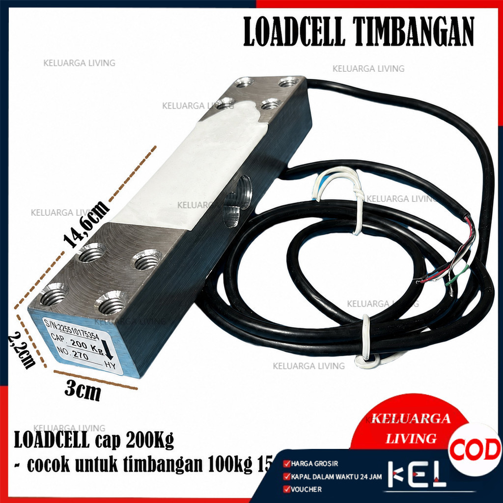 Loadcell Capasitas 180Kg Loadcell 100Kg 150Kg Sensor Timbangan Digital