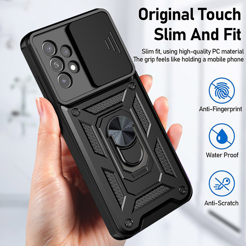 CASE SAMSUNG A32 A52 A52S A72 A13 A33 A53 A73 IRING CASE MILITARY SLIDE CAMERA
