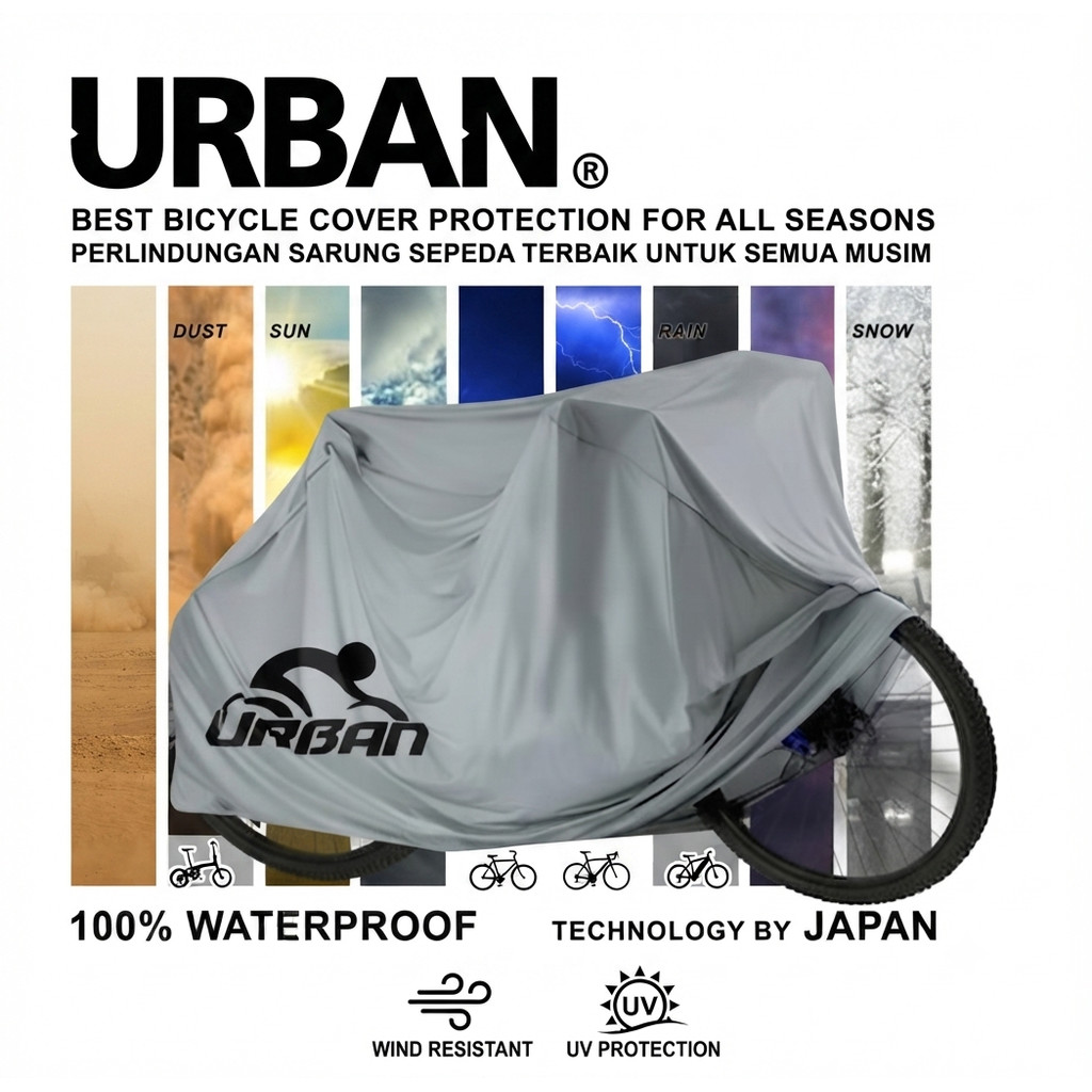 Sarung Sepeda Cover Super Bicycle URBAN Sepeda Listrik Gunung Lipat BMX City MTB FIXIE