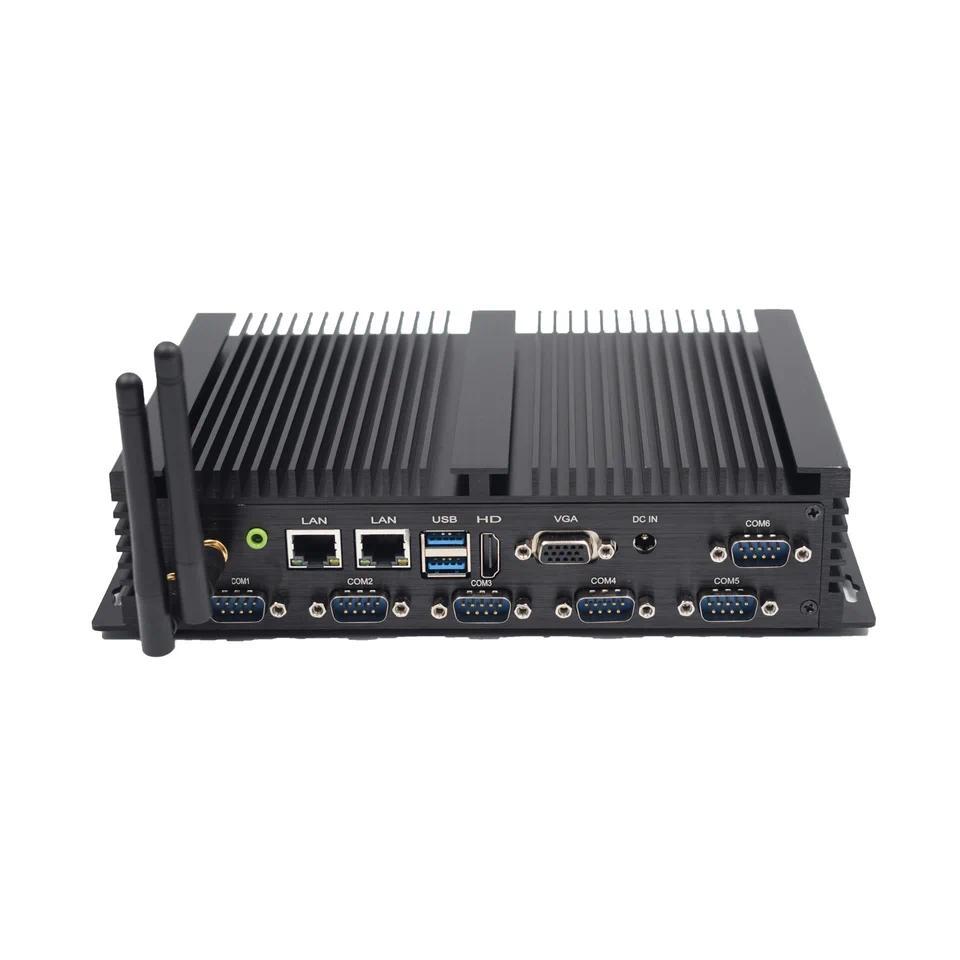 Fanless Industrial Mini PC Core i7 8550U i5 8250U HD-MI VGA  RS232 COM 2.5G Gigabit Ethernet Linux W