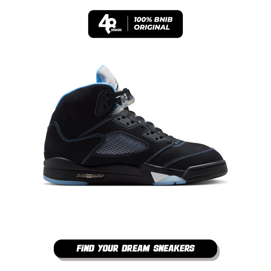 Sepatu Basket Nike Air Jordan 5 'Black Carolina' (DD0587-008) Original