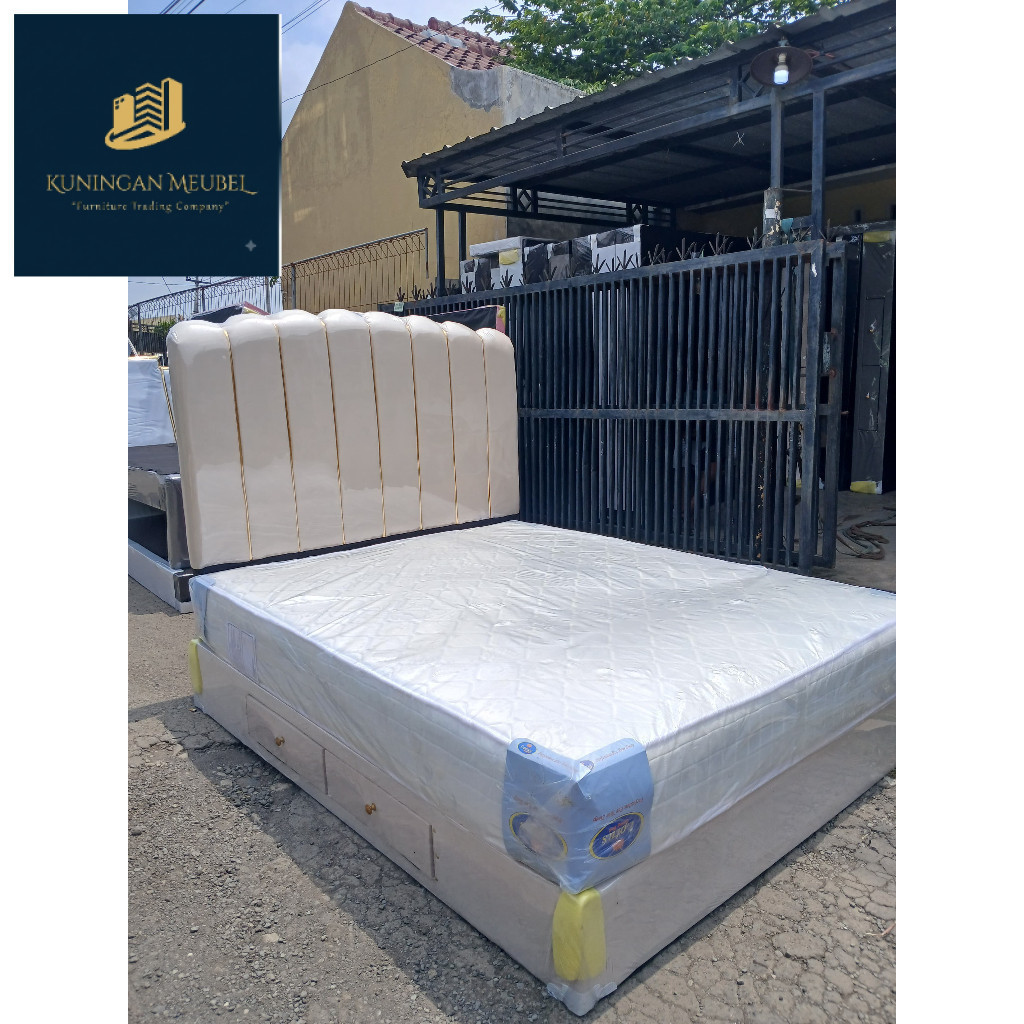 Divan laci divan set plus laci divan laci minimalis divan set sandaran LIST GOLD