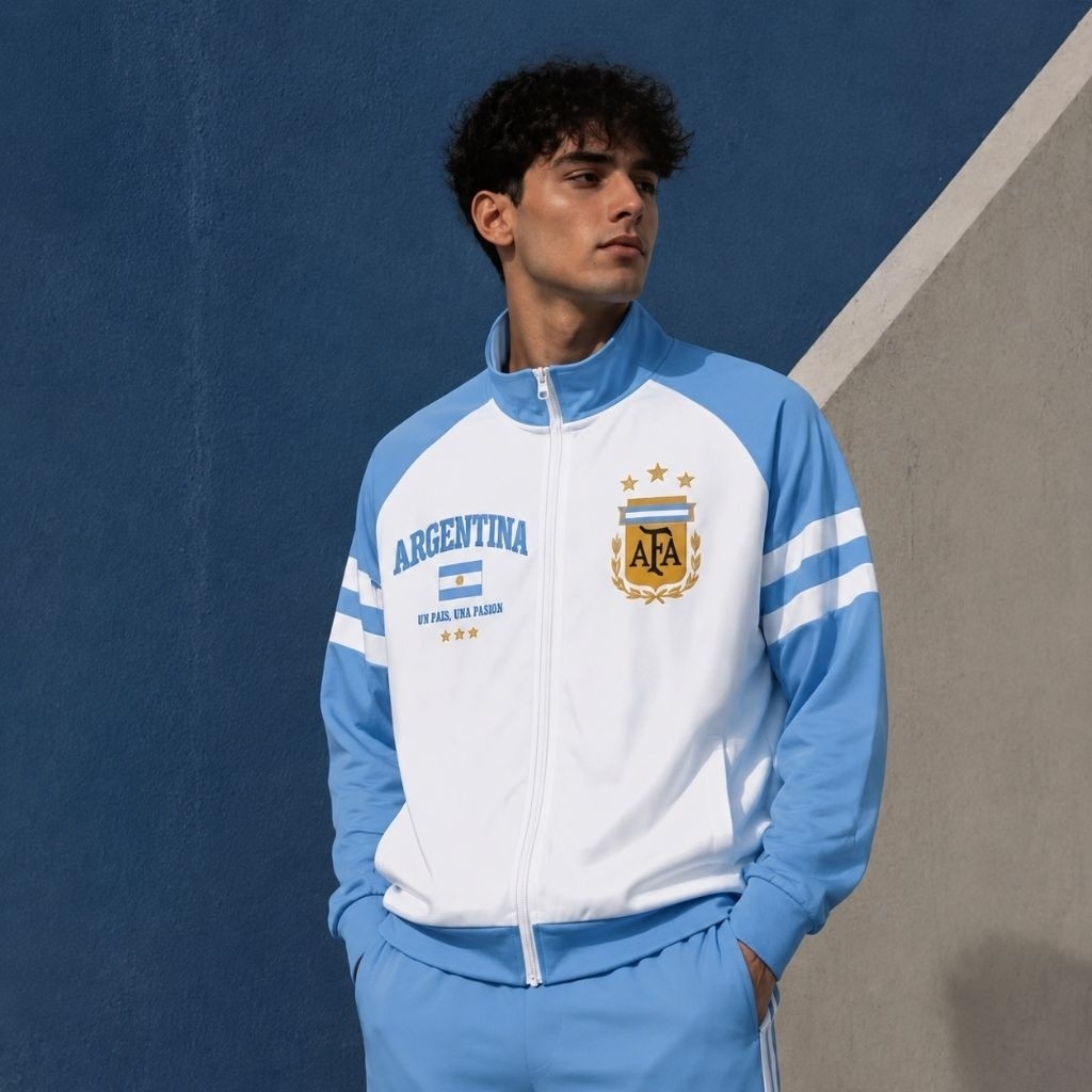 ( S - XXXXXL 6XL ) ZIP Up Tracktop Bomber ( TANPA CELANA ) Big Size ARGENTINA BRASIL SPAIN SPANYOL S