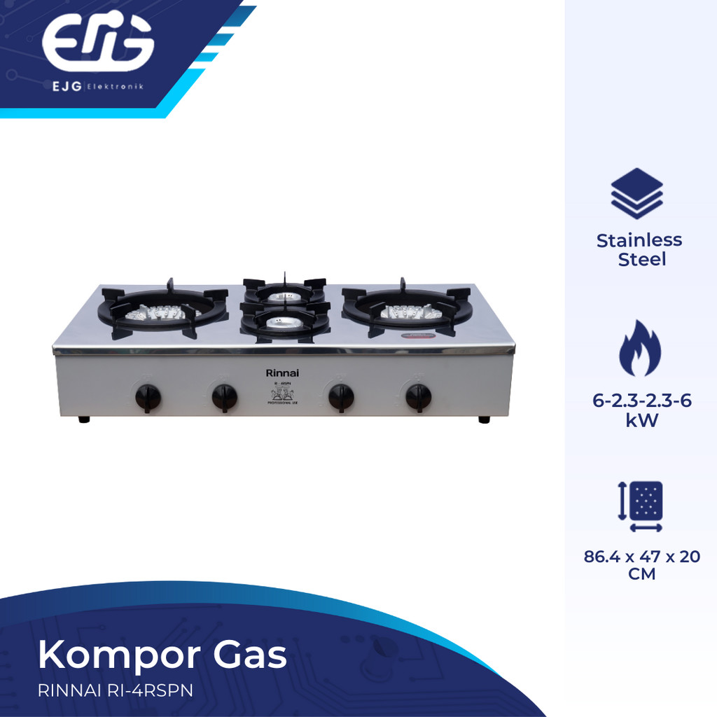RINNAI RI-4RSP KOMPOR GAS 4 TUNGKU RI 4 RSP