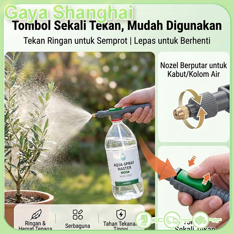 Alat penyemprot, penyiram tanaman, alat penyemprot bertekanan udara, botol penyiram, nosel semprot, 