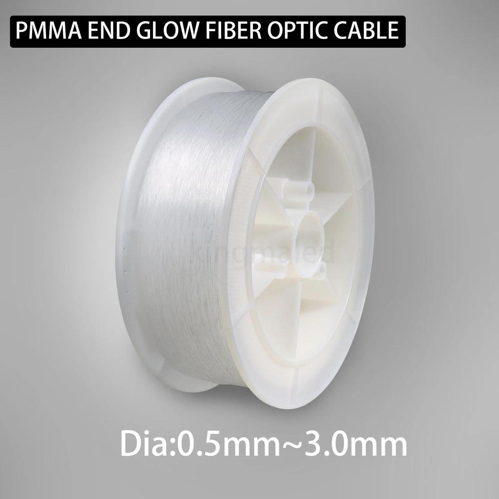 End Grow Fiber Optic Cable 0.5mm/0.75mm/1.0mm/1.5mm/2.0mm/2.5mm PMMA Plastic Fiber Optic for Starry 