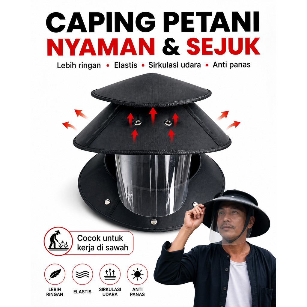 TOPI DUDUKUY CAPING PETANI NELAYAN TRAKTOR sawit kebun sawah pancing traktor