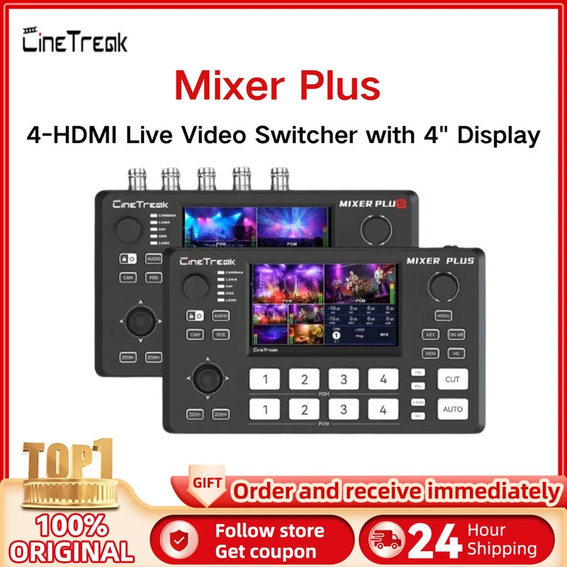 Cinetreak Mixer Plus Video Switcher 4-HDM Multi Mixer Switcher Video Switch Controller Switchboard f