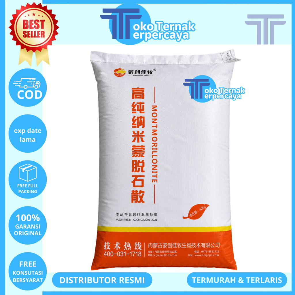 TOXIN BINDER 1 KG MONTMORILLONITE - Feed Additive Pengikat Toxin Mycotoxin Jamur Pada Pakan
