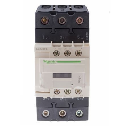 SCHNEIDER  CONTACTOR  50A AC3 22 KW COIL 42CAC LC1D50AD7