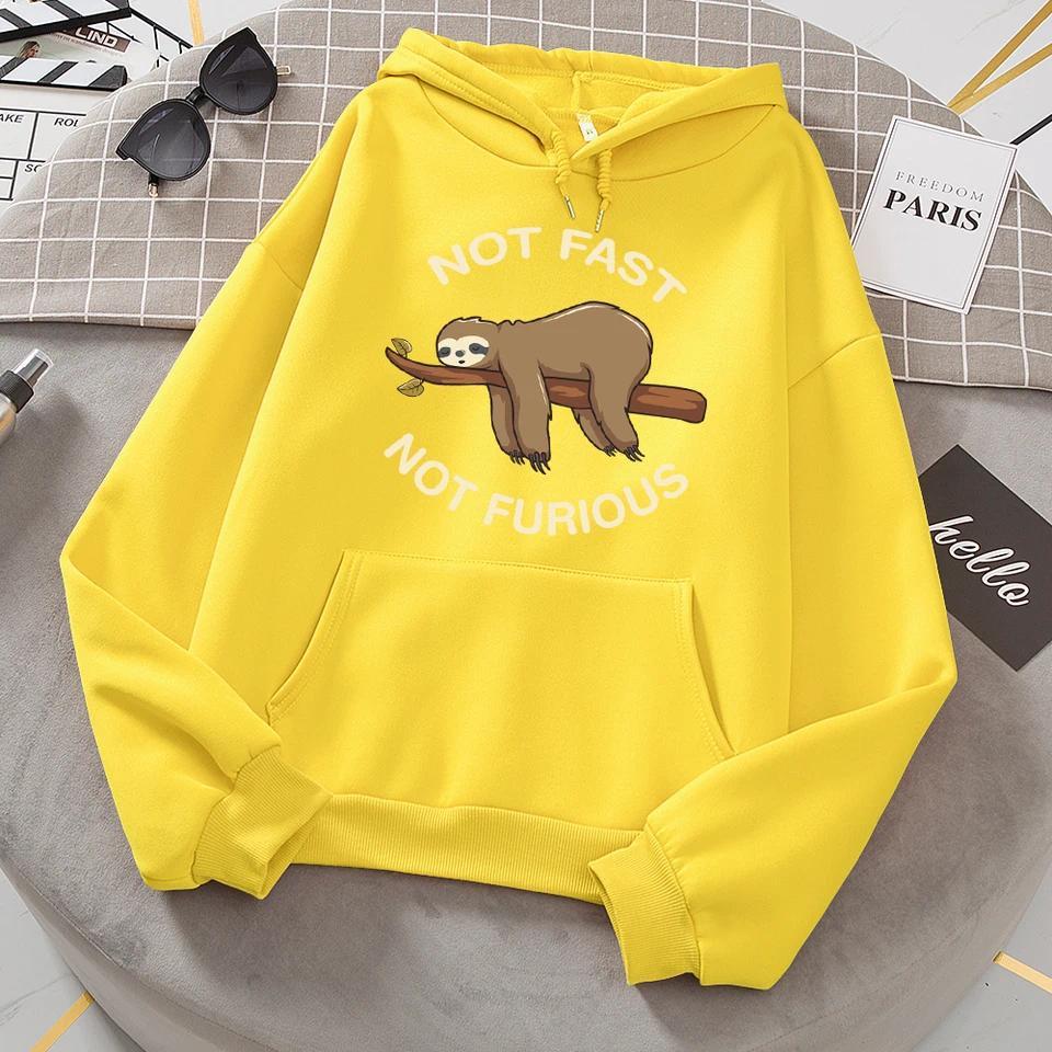 Jaket hoodie Not Fast Not Furious Sloth Sleeps Hanging From Branches Hoodie
