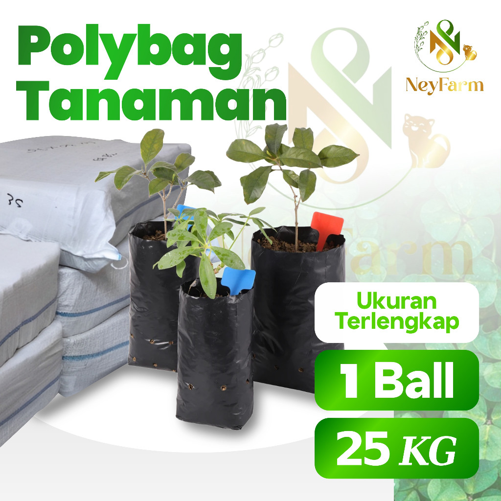 Grosir Polybag 1 Ball 25kg Termurah Polibag Tanaman Ukuran 10x12 12x12 12x15 15x15 15x20 18x18 20x20