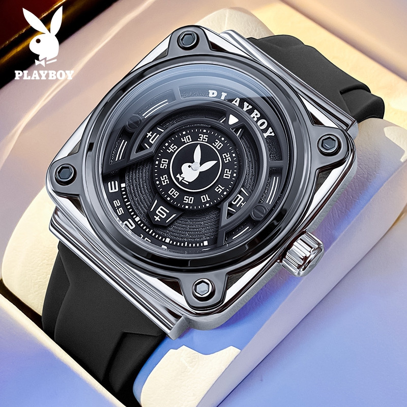 PLAYBOY Jam Tangan Pria Anti Air Original Cowok Luminous Fashion Sport Men Watch Cod