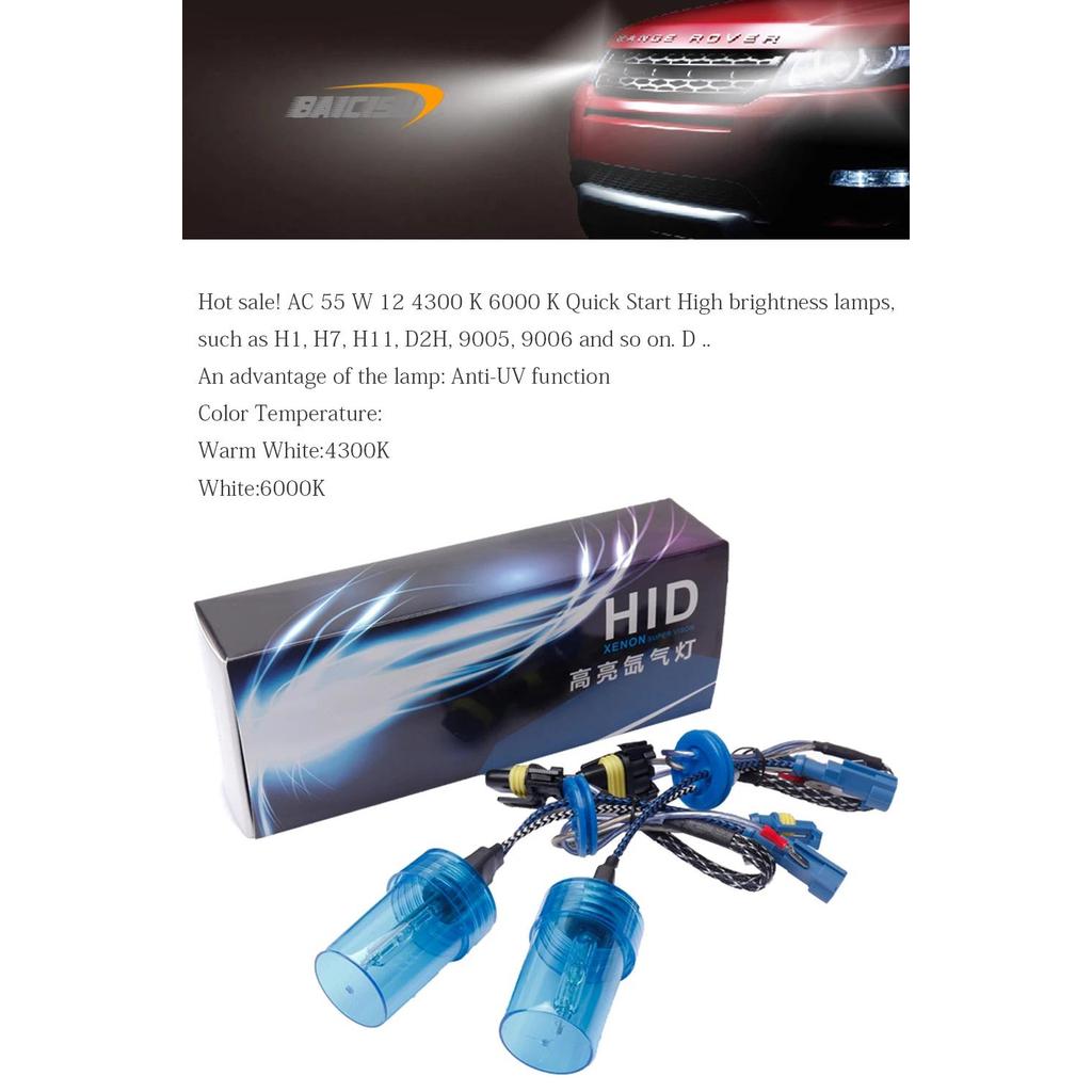 Slim Ballast Xenon HID Fast Start 55W KIT H4 bi xenon H1 H3 H7 H11 H27 880 9005HB3 9006HB4 High qual