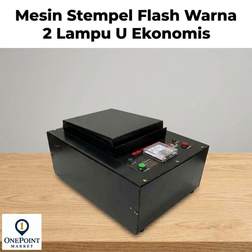 Mesin Stempel Flash Warna 2 Lampu U - Mesin Cetak Stempel Warna Ekonomis