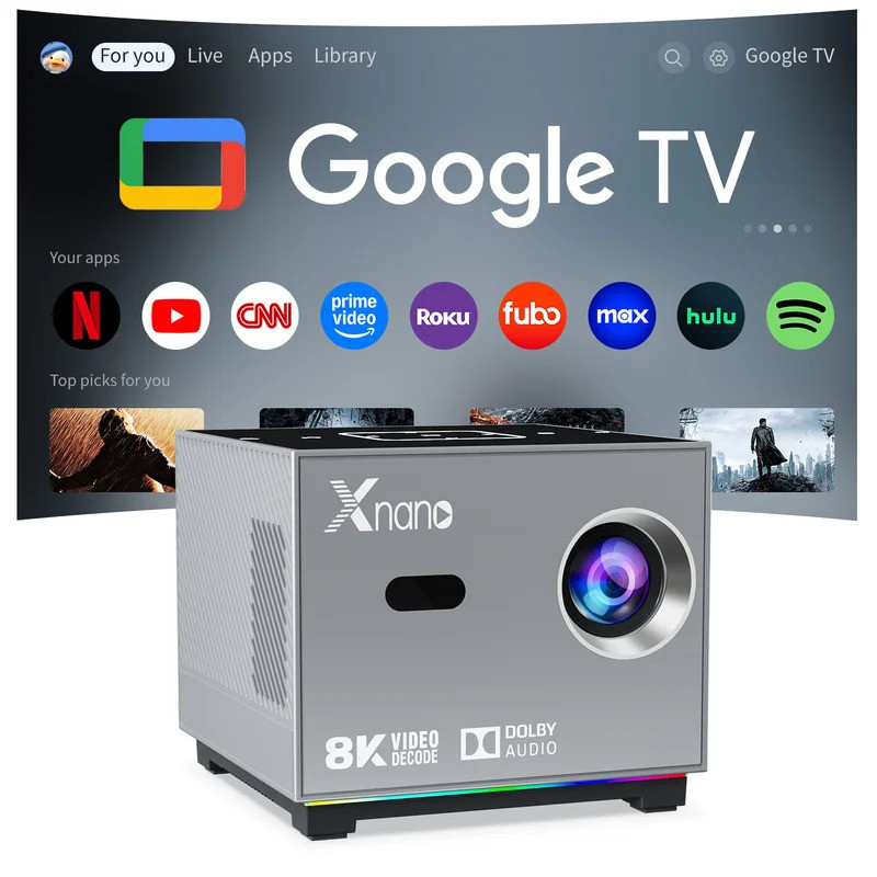 Xnano 8K Projector X3  Portable Android 9 Dual Wifi 190ANSI H716 BT5.0  Auto Focus Home Cinema Outdo