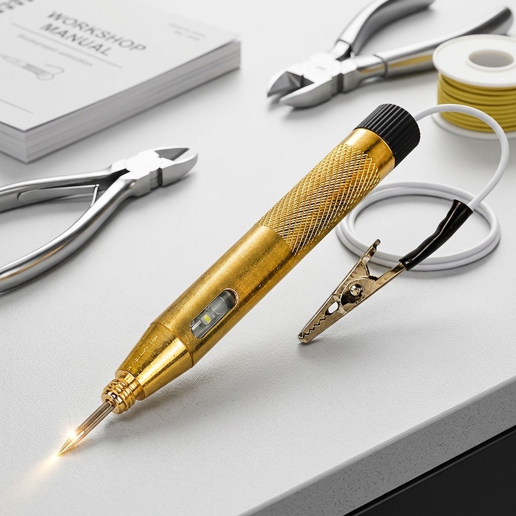 RHCARTOOL Alat Deteksi Setrum Aki Mobil Motor DC 6-24 Volt Test Pen Premium