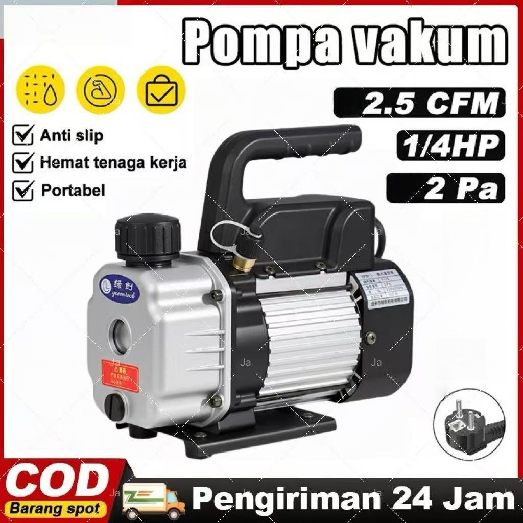 Ja Pompa vakum portabel, kompresor vakum, cocok untuk perawatan AC, refrigeran, pompa vakum kecil 2.