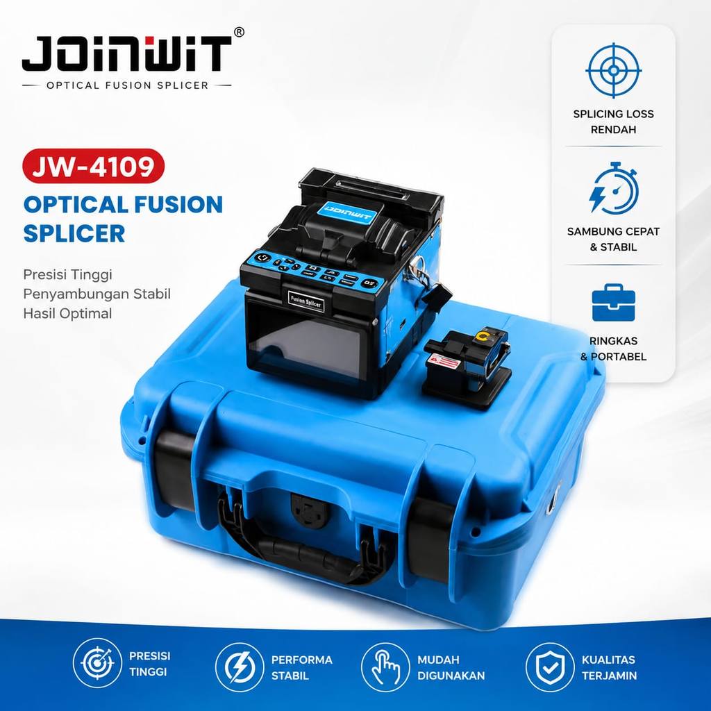 JOINWIT JW4109 Fusion Splicer Fiber Optic Core Alignment FTTH ISP Optical Splicing Machine