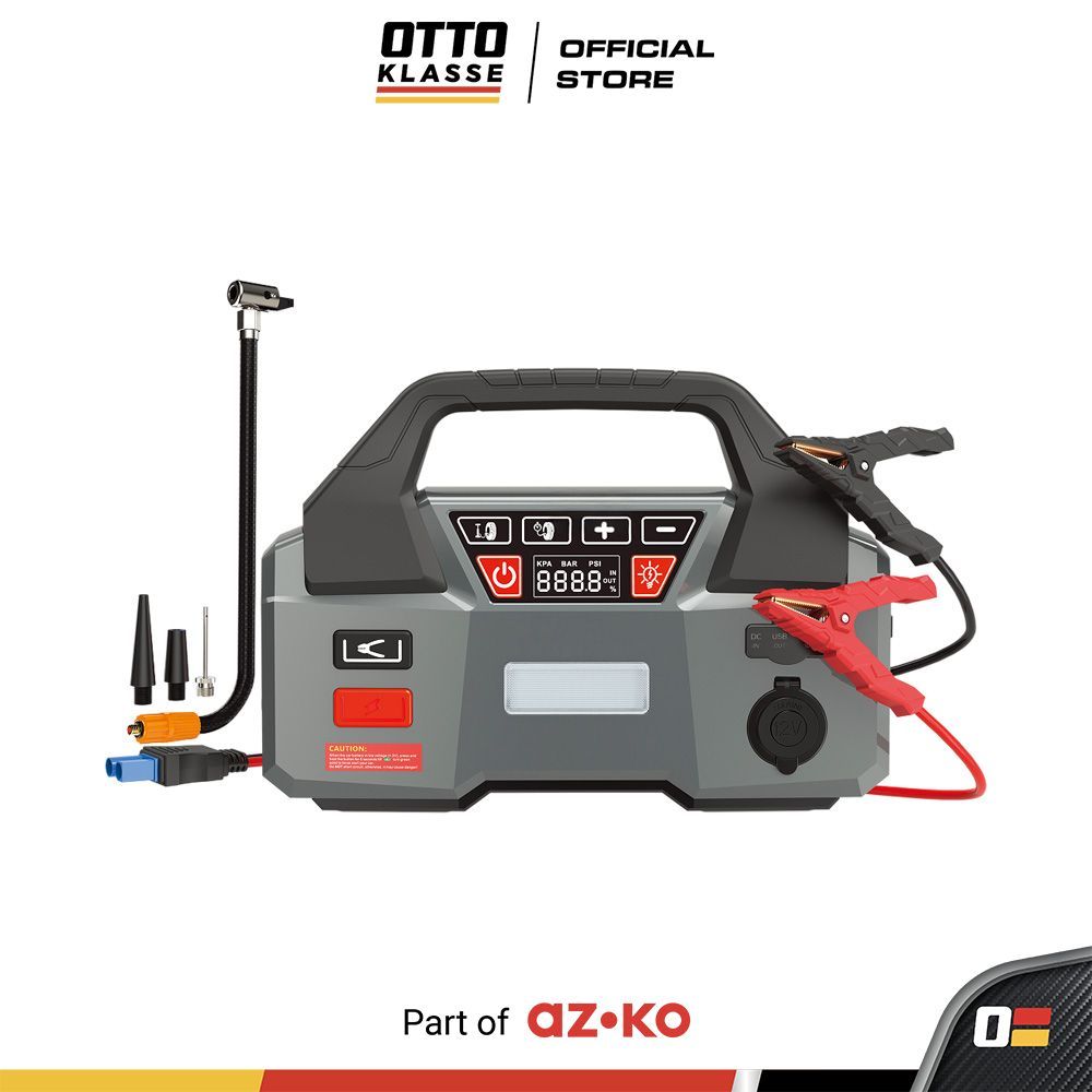Otto Klasse Jump Starter Dengan Inflator & Powerbank 20000 mAh - Abu-abu Booster Aki Starter Mobil P