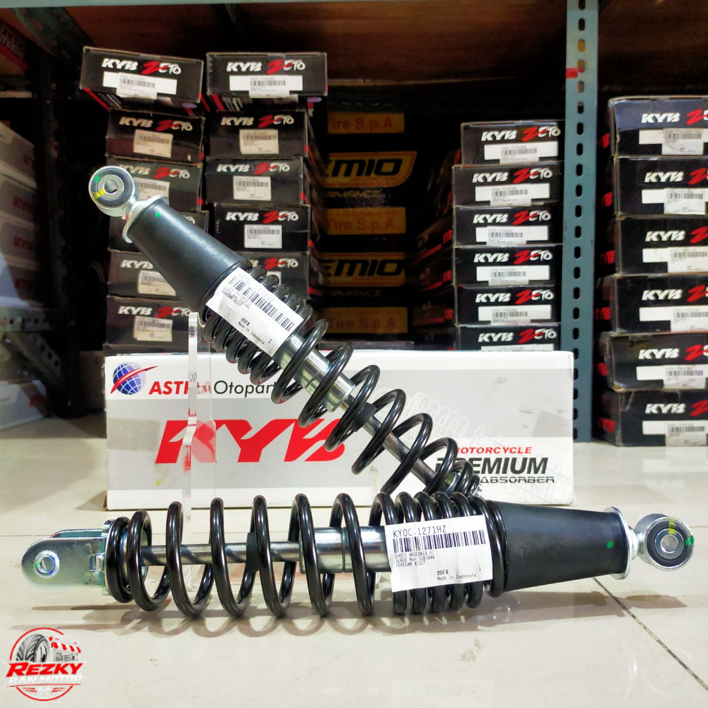 SHOCK BELAKANG KYB OC SERIES STANDAR GENUIN KYOC 1271HZ BLACK (YAMAHA AEROX)