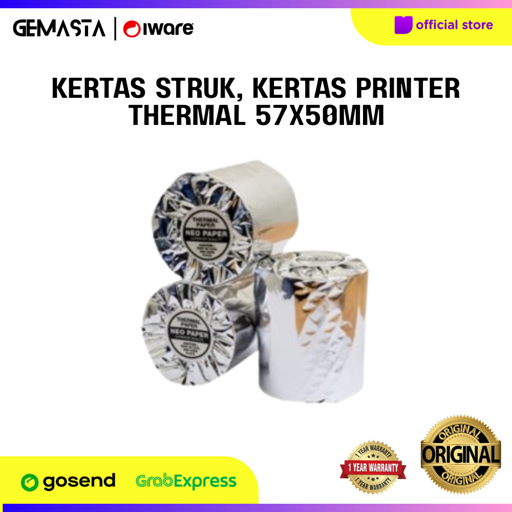 

Kertas Struk Thermal Iware Ukuran 57x50mm