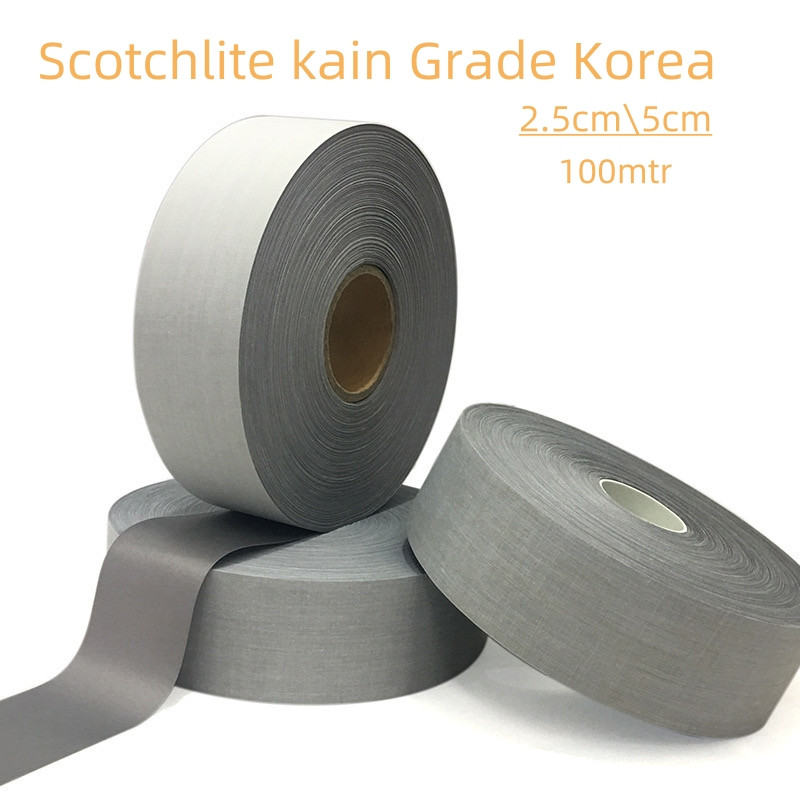 Scotlight Kain Korea Scotchlite / Reflektor / reflektif/ skotlet/ scotlite tebal 2.5cm5cm