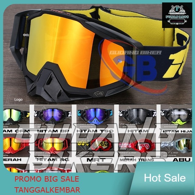 KACAMATA GOGGLE 100% HELM TRAIL JPX KLX CRF MOTOCROSS SUPERMOTO TRABAS KEREN