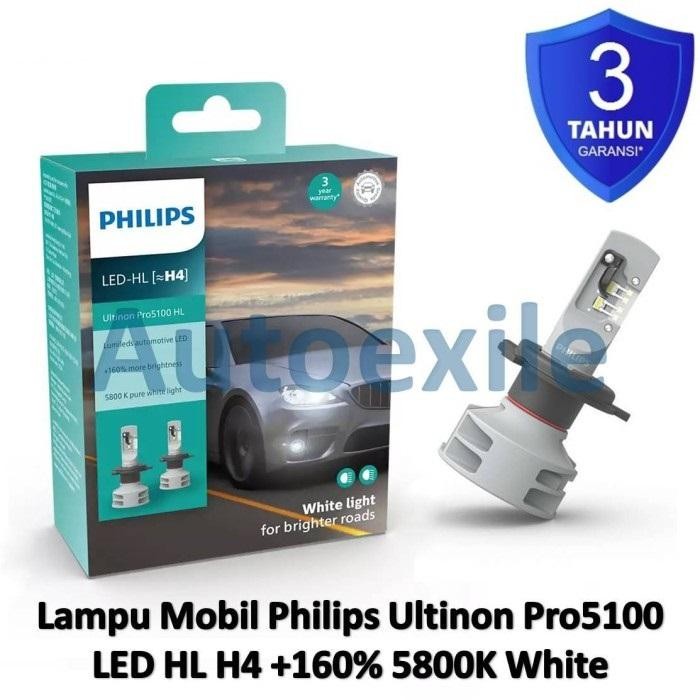 Philips Ultinon Pro5100 LED HL H4 Putih 5800K Lampu Pengganti Pro5000