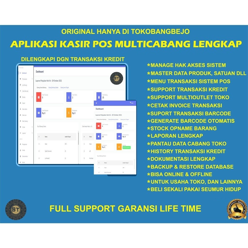 APLIKASI WEB SOURCE CODE PENJUALAN INVENTORY GUDANG & KASIR MULTI CABANG GARANSI SEUMUR HIDUP SUPORT