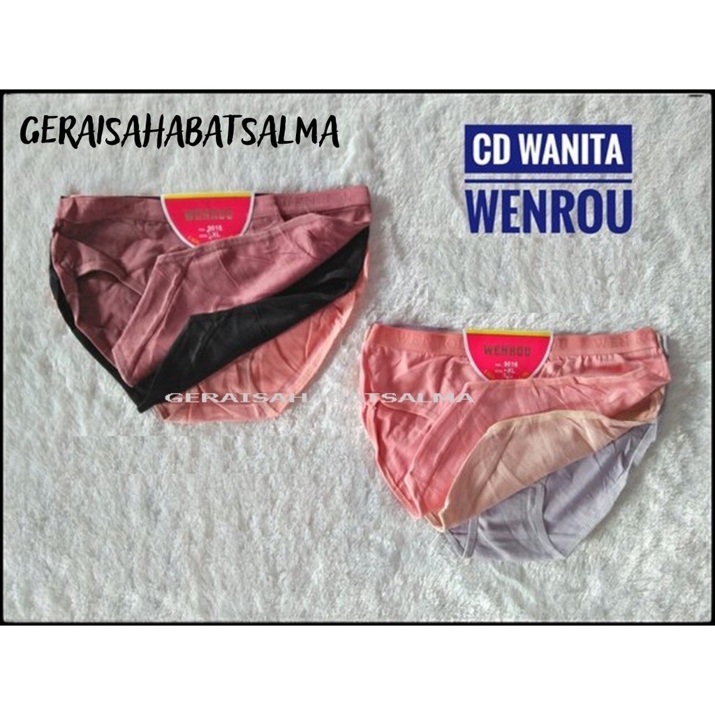(CDW9016) CELANA DALAM WANITA CEWEK (L XL 3L) CD WANITA DEWASA MURAH WENROU 9016