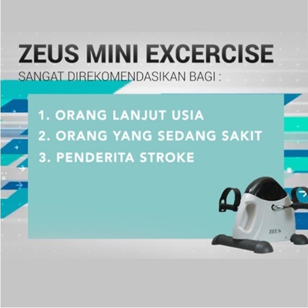 Zeus Mini Electric Exercise Bike Sepeda Terapi Statis