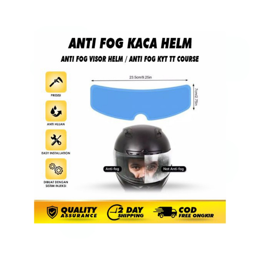 ANTI EMBUN Stiker Anti Fog Kaca Helm / Anti Embun Kaca Helm Dan Anti Air Helm Fullface Premium