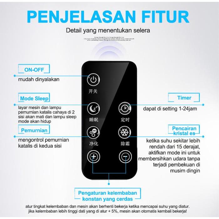 Dehumidifier rumah pintar 2,2L/pengering udara LCD/dehumidifier 2,2L - Putih