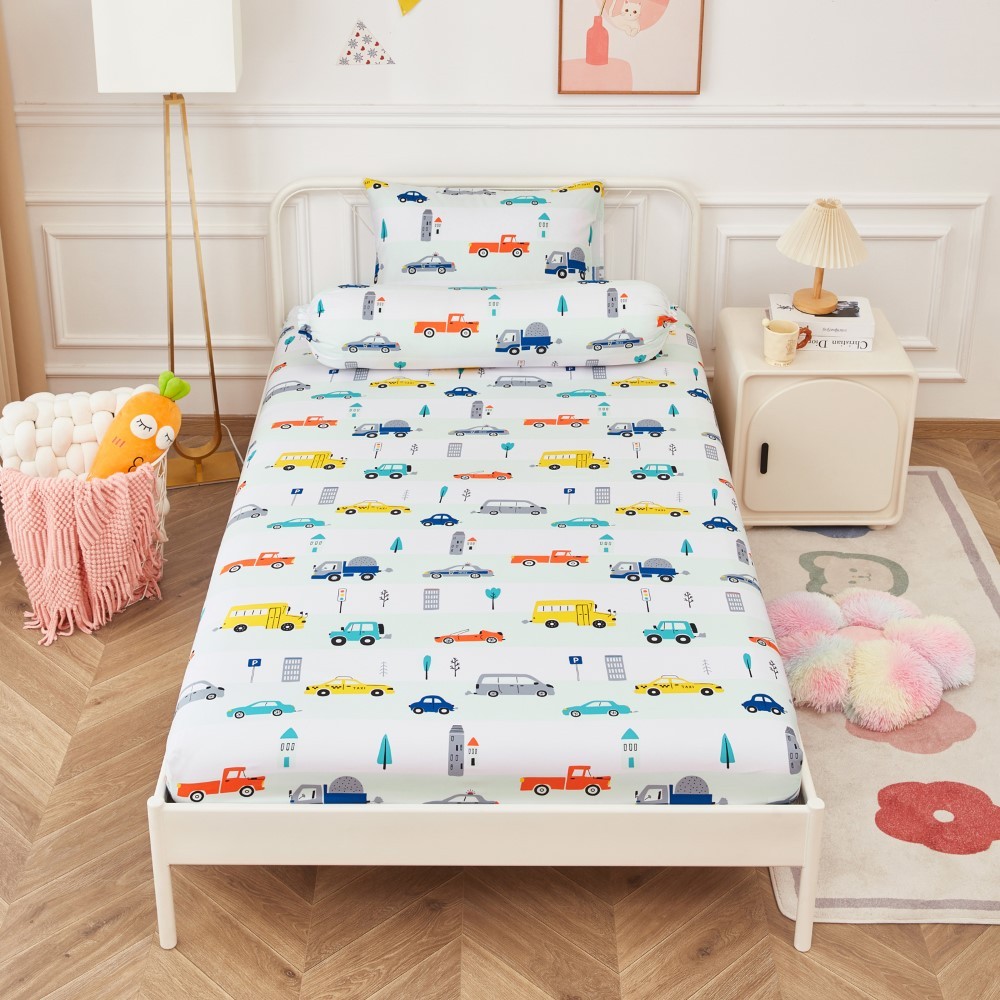 Informa Set Seprai Microfiber Anak Dino Cars Space Flower Single 120X200 100X200 Sprei Seprei Sheet 