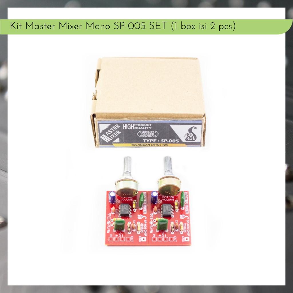 Kit rakitan master mixer mono SP005 SP 005 SP-005 SET (1 box isi 1 pcs)