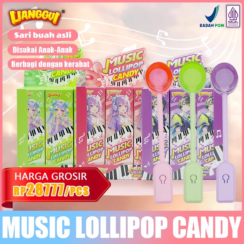 Lianggui Lolipop Musik HALAL - Snack Anak Lolipop Musik, Hadiah Ulang Tahun, Grosir Terjangkau
