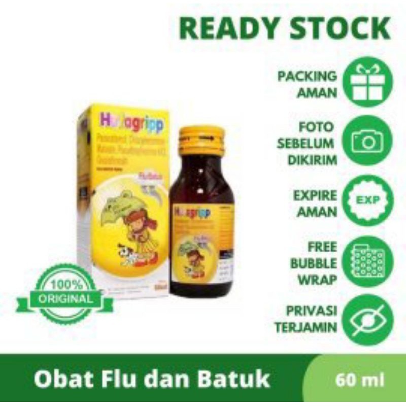 Hufagrip Sirup Batuk Pilek Demam / Obat Syrup Batuk Anak Anak / Promo Shopee